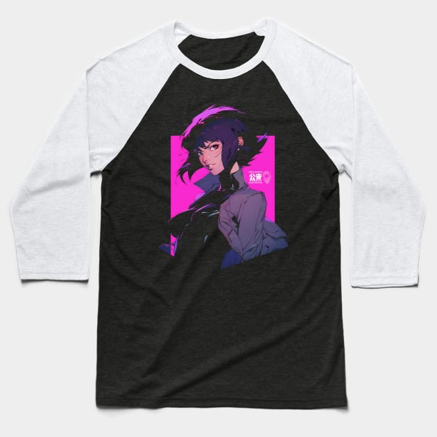 GITS - Vaporwave Aesthetic Baseball T-Shirt by NeonOverdrive